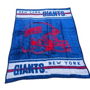 San Marcos New York Giants Stadium Lap Throw Blanket NFL Red Blue White 59"x50"